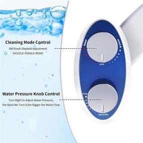 img 1 attached to 🚽 Premium Bidet Toilet Seat Attachment - Dual Nozzle Nebulastone Non-Electric Bidet Spray, Self Cleaning, Adjustable Pressure Control - Ideal for Sanitary and Feminine Wash - Easy to Install