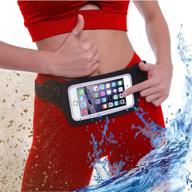 🏊 waterproof running swimming belt fanny pack with touchscreen cover - ipx8 rated dry waist bag pouch for iphone 7 8 x 11 12 13 plus & android samsung – perfect for ocr, skiing, beach, pool, kayaking, rafting, and more! logo