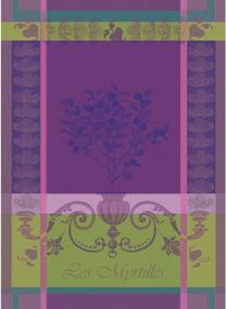 img 2 attached to 🍇 Полотенце для кухни Garnier Thiebaut Myrtilles Violet - дизайн с черничным узором, 100% двухниточный хлопок, сделано во Франции