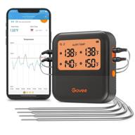 🌡️ govee bluetooth meat thermometer: ultimate kitchen grill thermometer with 4 probes, remote monitoring & alert notification logo