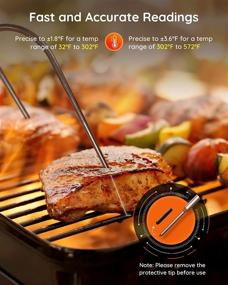 img 3 attached to 🌡️ Govee Bluetooth Meat Thermometer: Ultimate Kitchen Grill Thermometer with 4 Probes, Remote Monitoring & Alert Notification