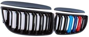 img 2 attached to SNA E90 Grill M Color Compatible For 2004-2008 BMW 3 Series E90 E91 (Double Slats M Color Kidney Grill
