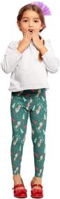 img 1 attached to 🎅 Adorable Santa-themed Leggings for Little Girls - Size Small