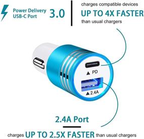 img 3 attached to ⚡ Набор автомобильной зарядки Quick Charge PD - 18 Вт автомобильный штекер + USB C to C быстрый зарядный кабель для Samsung Galaxy S21+ S21 Ultra S20+ S20 Plus/Note 21 20 10 S10 S10E A20 A50 A10E A21 A51 A70 A71 A01 A11 S9 S10+ A32 S8.