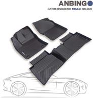 🚗 toyota prius prime 2016-2022 all weather car mats: anbingo car carpet, odorless tpe liners in black logo