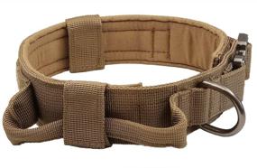 img 4 attached to 🐺 FancyWolf 1.5-Inch Tactical Dog Collar for Military Training - Adjustable, Durable, Soft Nylon, Heavy Duty with Metal Buckle, Control Handle, and D-Ring