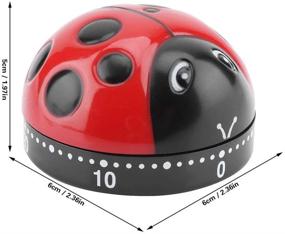 img 1 attached to 🐞 Cute Ladybug Kitchen Timer: Mechanical Wind-Up 60 Minutes Timer for Kitchen Cooking, Baking, and Housework - No Battery Needed!