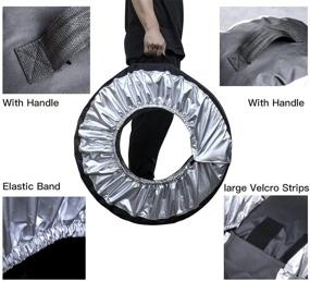 img 3 attached to Kayme Tire Covers/Spare Tire Cover/Portable Wheel Bags/Winter Tire Cover/Handle For Easy Transportation