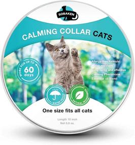 img 4 attached to 🐱 SOBAKEN Calming Cat Collar - Reduces Anxiety and Aggression - Natural Pheromone Formula for Kittens and Adult Cats - Waterproof - 15 Inches