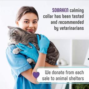 img 2 attached to 🐱 SOBAKEN Calming Cat Collar - Reduces Anxiety and Aggression - Natural Pheromone Formula for Kittens and Adult Cats - Waterproof - 15 Inches