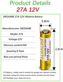img 2 attached to SKOANBE 27A 12V Alkaline Battery Pack