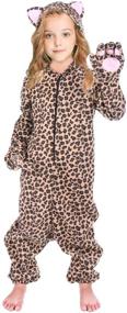 img 4 attached to 🐆 Cheetah Pajamas Leopard Costume Onepiece: Unleash Your Wild Side in Style!