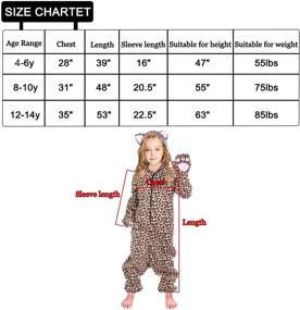 img 1 attached to 🐆 Cheetah Pajamas Leopard Costume Onepiece: Unleash Your Wild Side in Style!