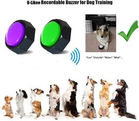 img 3 attached to 🐶 U-Likee-Dog Buttons-Recordable Buzzer for Pet Training-Green-Purple-Record & Playback 30S Personalized Message