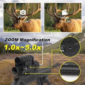 img 1 attached to 🔌 WiFi Enabled Infrared HD Night Vision Monocular - Bestguarder WG-50 Plus 6-30X50MM Smart Digital Hunting Gear: Capture 5MP Photos and 720p Videos from 1300ft Distance in Pitch-Black Darkness