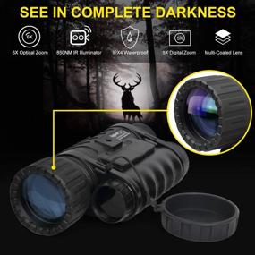 img 3 attached to 🔌 WiFi Enabled Infrared HD Night Vision Monocular - Bestguarder WG-50 Plus 6-30X50MM Smart Digital Hunting Gear: Capture 5MP Photos and 720p Videos from 1300ft Distance in Pitch-Black Darkness