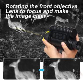 img 2 attached to 🔌 WiFi Enabled Infrared HD Night Vision Monocular - Bestguarder WG-50 Plus 6-30X50MM Smart Digital Hunting Gear: Capture 5MP Photos and 720p Videos from 1300ft Distance in Pitch-Black Darkness