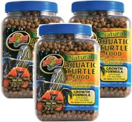 🐢 zoo med 3-pack natural aquatic turtle food with growth formula - 7.5 oz per container logo