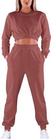 img 4 attached to 🏋️ Mokoru Women's Workout 2 Piece Tracksuit Set: Long Sleeve Crop Top and Joggers Pants for Sweatsuits