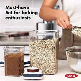 img 3 attached to 🥐 Organize and Enhance Your Baking Experience with OXO Good Grips 8-Piece Baking Essentials POP Container Set, White