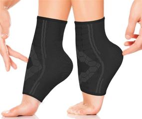 img 4 attached to 🧦 SPARTHOS Ankle Compression Sleeves - Pair