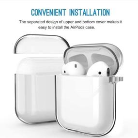 img 2 attached to 🎧 Прозрачный чехол Valkit Soft TPU AirPod с брелоком - ударопрочный защитный чехол для девушек, женщин и мужчин - совместим с кейсом для зарядки Apple AirPods 2 и 1