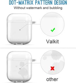 img 3 attached to 🎧 Прозрачный чехол Valkit Soft TPU AirPod с брелоком - ударопрочный защитный чехол для девушек, женщин и мужчин - совместим с кейсом для зарядки Apple AirPods 2 и 1