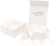 💍 коробка для предложения подружке невесты в роли свидетельницы - со всеми аксессуарами, коробка с предложением подружке невесты - идеально подходит для подарков свидетельнице невесты (8"x8"x3.5") - подарки не включены. логотип