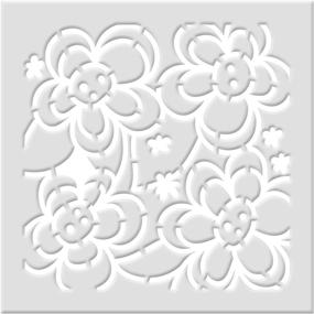 img 1 attached to Faber-Castell Ice Layers - Adhesive Texture Stencils (Floral)