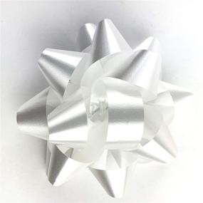 img 1 attached to 🎀 Add a Festive Touch to Your Christmas Gifts with Worlds White Confetti Bows Star Gift Bows (20 Pack)