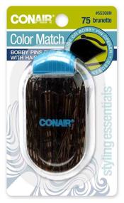 img 1 attached to 👩 Невидимки Conair Color Match, коричневые: идеально сочетаются и фиксируют вашу прическу