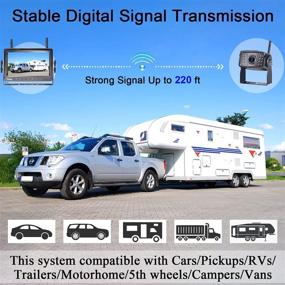 img 2 attached to 📷 High-Definition Wireless RV Backup Camera with 7 Inch Touch Key DVR Monitor - Ideal for RVs, Campers, Trailers, and Trucks - Furrion-Pre-wired RVs Adapter - Enhanced Rear View Observation with IR Night Vision - Yakry Y27