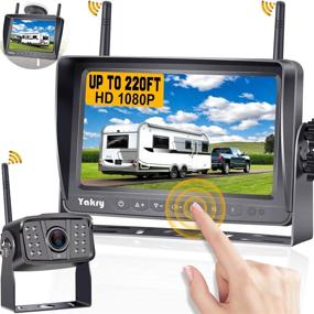 img 4 attached to 📷 High-Definition Wireless RV Backup Camera with 7 Inch Touch Key DVR Monitor - Ideal for RVs, Campers, Trailers, and Trucks - Furrion-Pre-wired RVs Adapter - Enhanced Rear View Observation with IR Night Vision - Yakry Y27
