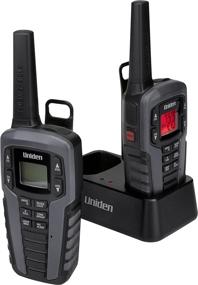 img 2 attached to 📻 Uniden SX377-2CKHS Подставка для двойной зарядки радиостанций Walkie Talkie, водонепроницаемая и плавающая, досягаемость 37 миль, 22 канала, 142 кода конфиденциальности, сканирование и оповещения о погоде NOAA, 2 гарнитуры включены.