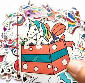 img 1 attached to 🦄 FNGEEN Unicorn Stickers Pack - 50pcs, Cute Girls Vinyl Waterproof Decals for Laptop, Water Bottle, Hydroflask, Books, Gifts, Bags - Rainbow Unicorn Decoration for Women, Teens, Luggage, Scrapbooking, Car