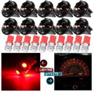 🔴 high-quality t10 194 168 161 2825 instrument panel dash light bulb 10pack (red) with twist lock socket logo