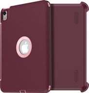 📱 protective aicase for ipad air 4 - heavy duty rugged shockproof defense in purple+red for 2020 ipad air 10.9 - 4th generation логотип