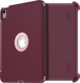 img 4 attached to 📱 Protective AICase for iPad Air 4 - Heavy Duty Rugged Shockproof Defense in Purple+Red for 2020 iPad Air 10.9 - 4th Generation