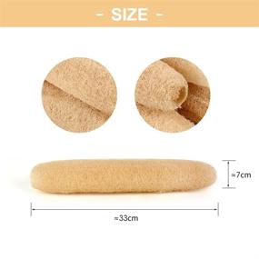 img 3 attached to FRTIM Natural Loofah - 4 Pack Organic Exfoliating Luffa Sponges for Body Shower, Skin Face and Back - Men, Women, Adults