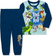 adorable disney pixar boys’ 2 piece toy story long sleeve shirt and jogger pant set: perfect playwear! logo