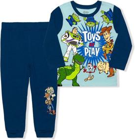 img 4 attached to Adorable Disney Pixar Boys’ 2 Piece Toy Story Long Sleeve Shirt and Jogger Pant Set: Perfect Playwear!