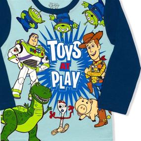 img 2 attached to Adorable Disney Pixar Boys’ 2 Piece Toy Story Long Sleeve Shirt and Jogger Pant Set: Perfect Playwear!