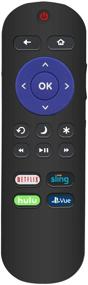 img 1 attached to Improved Remote Control Replacement compatible with Hitachi Roku TV featuring Netflix Hulu Sling 📺 Vue APP Key - Models 43R80, 49R80, 55R80, 65R80, 49R81, 55R81, 60R70, 49RH1, 55RH1, 32RC23, 50RC6