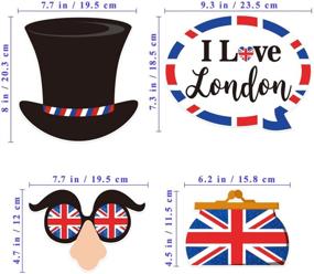 img 3 attached to Amosfun British Photo Booth Props - Funny Party Props for UK England Selfies, London National Day Decorations (Pack of 20)