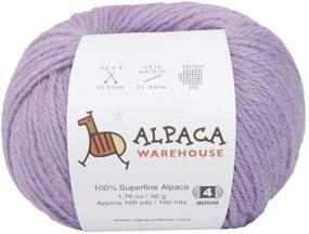 img 3 attached to 🧶 Premium 100% Alpaca Yarn Wool Bundle - Set of 3 Skeins for Knitting and Crocheting, Fingering Lace Worsted Weight - Heavenly Soft Lavender Shades (Worsted)