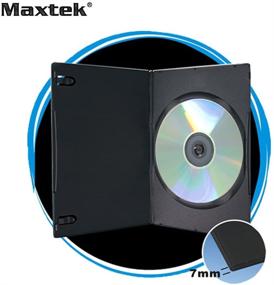 img 3 attached to 📀 Maxtek 7 мм тонкий чёрный CD/DVD корпус (100 штук): экономическое хранилище для ваших дисков