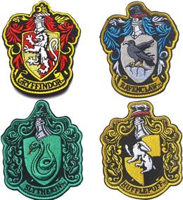 img 4 attached to 🧙 ODSP Compatible Harry Potter House Crest Patches Bundle - Gryffindor, Ravenclaw, Hufflepuff, Slytherin House Badges for Hogwarts Fans