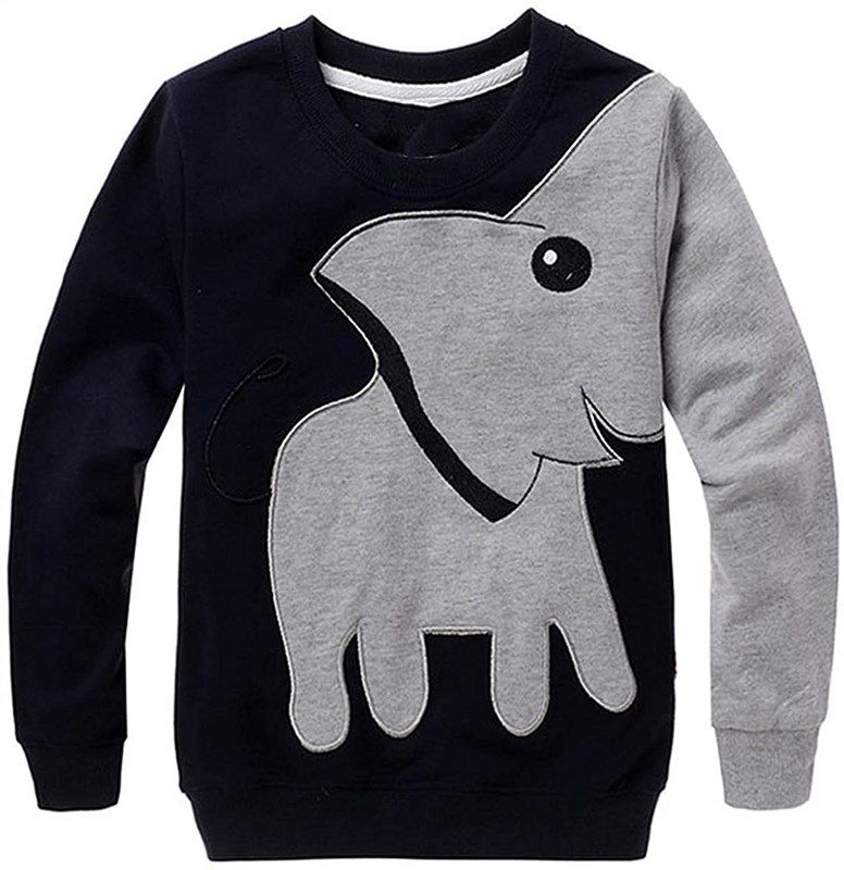 sweatshirts elephant pullover t shirts excavator boys' clothing for tops, tees & shirts 로고