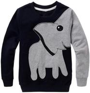 🐘 sweatshirts elephant pullover: excavator boys' clothing for tops, tees & shirts – durable and stylish collection logo