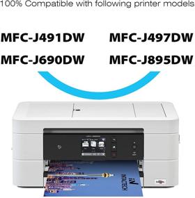 img 3 attached to 🖨️ Intactech Compatible Ink Cartridges for Brother LC3013 LC-3013 XL High Yield BKCMY | Works with MFC-J491DW, MFC-J497DW, MFC-J690DW, MFC-J895DW - 8 Pack (2 Black,2 Cyan,2 Magenta,2 Yellow)